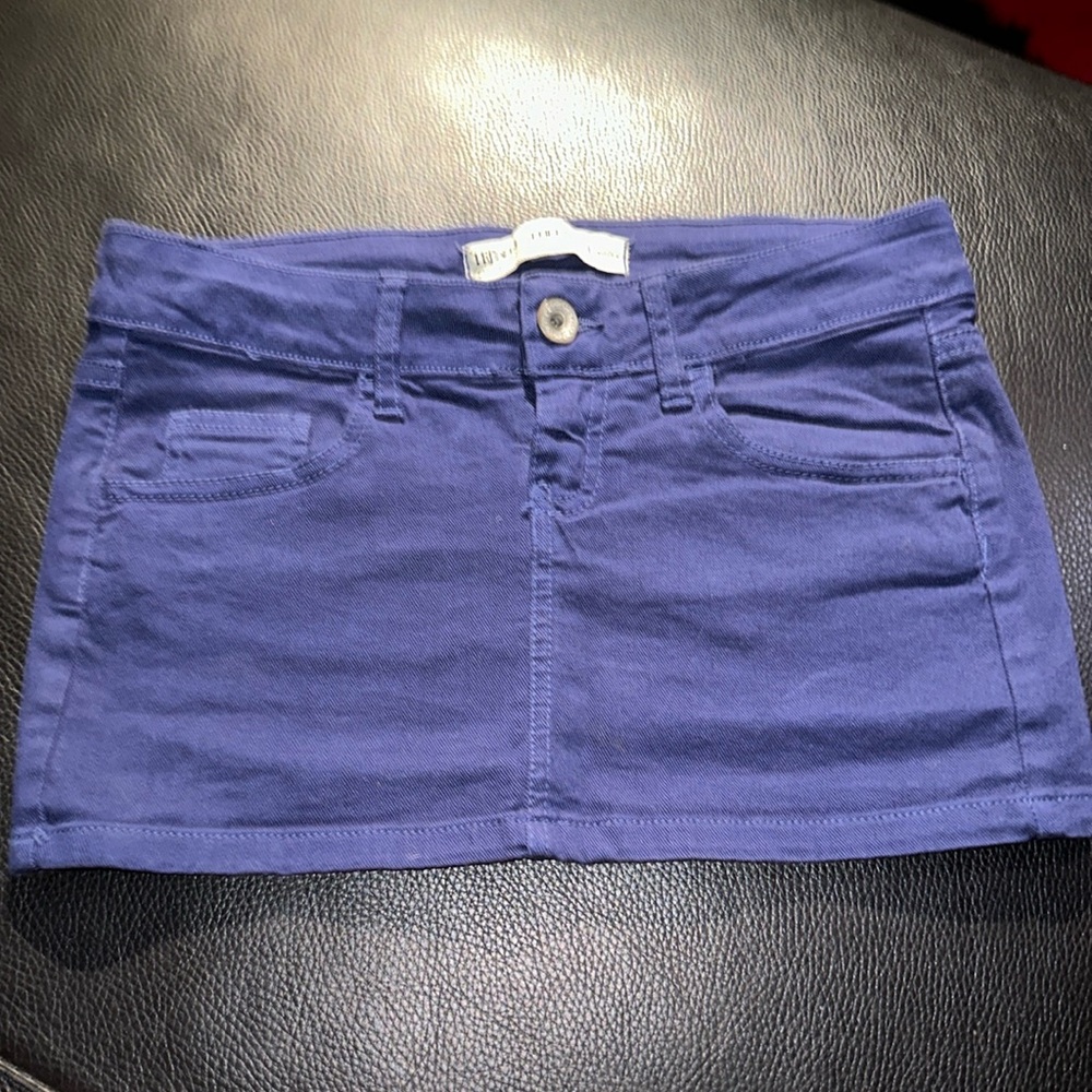 Zara blue denim skirt